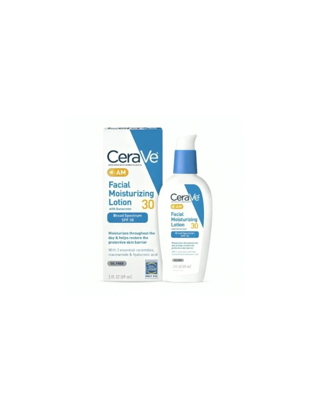 CeraVe AM Facial Moisturizing Lotion with Sunscreen - SPF 30, 3 Oz - New In Box